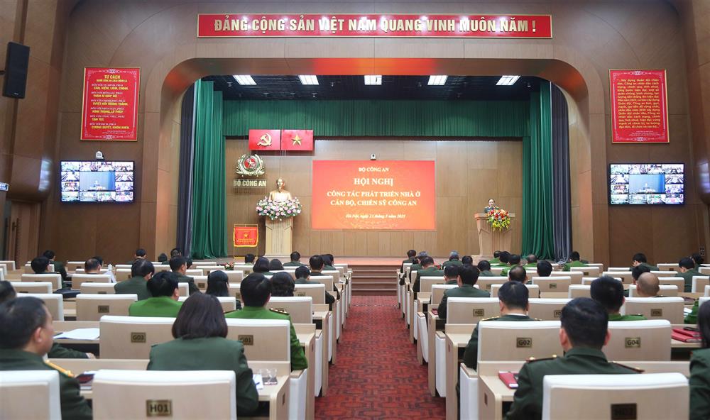 Hội nghị trực tuyến về công tác phát triển nhà ở cho cán bộ, chiến sĩ Công an